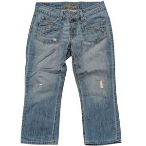 American Eagle Jeans Womens 6 Reg Denim Crop Pants Capris‎ Cropped Ripped